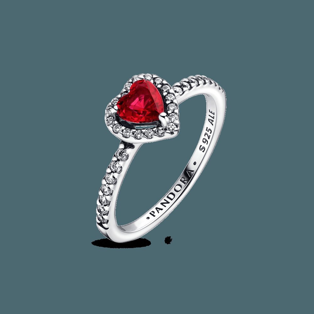 Anel Pandora Coração Vermelho